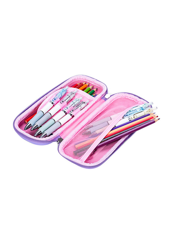 Eazy Kids Unicorn 3D Genie Pencil Case For Unisex, Purple