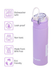 Eazy Kids Insulated Travel Water Bottle, 550ml, Purple