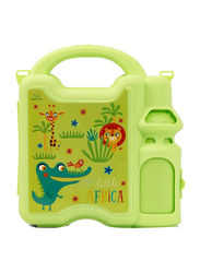 Eazy Kids Lunch Box with Bottle, 3+ Years, 450ml, Green