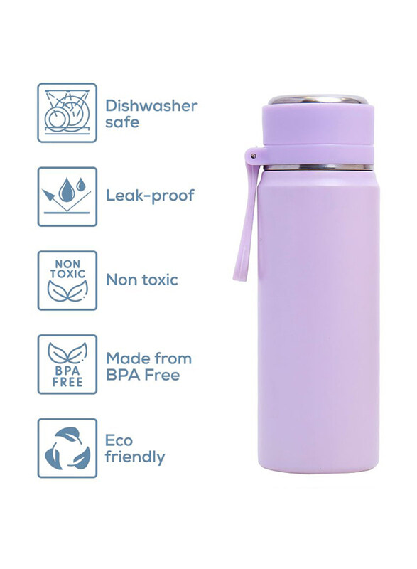 Eazy Kids Insulated Sports Water Bottle, 450ml, Purple