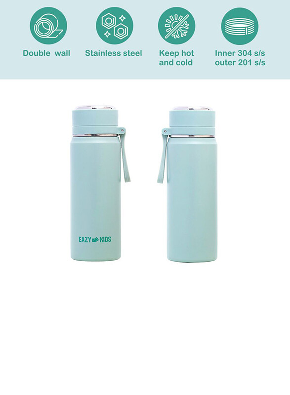 Eazy Kids Insulated Sports Water Bottle, 450ml, Green