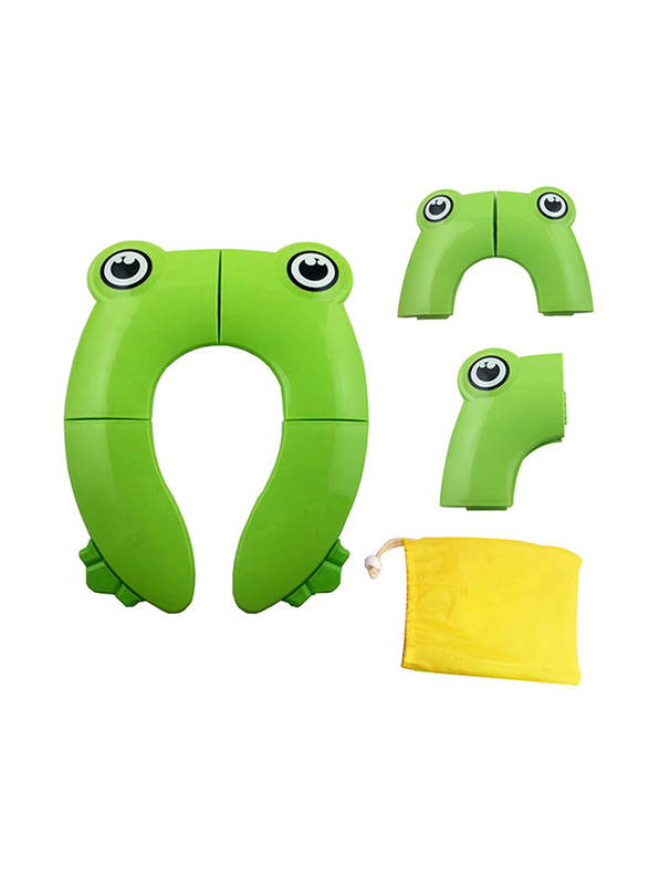 Eazy Kids Foldable Travel Potty Seat with Carry Bag for Baby, Green