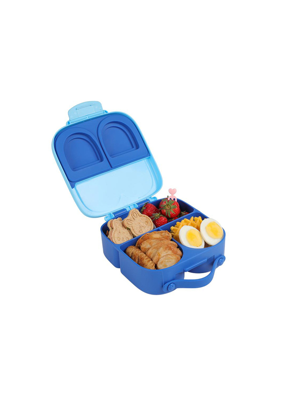 Eazy Kids Bento Box with Insulated Lunch Bag Combo for Kids, Blue