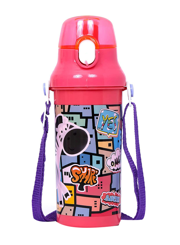 Eazy Kids Water Bottle, 600ml, Pink