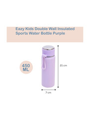 Eazy Kids Insulated Sports Water Bottle, 450ml, Purple