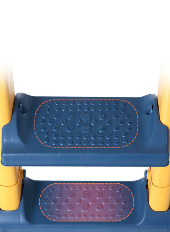 Eazy Kids Step Stool Foldable Potty Trainer Seat, Blue