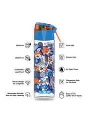 Eazy Kids Soccer Lunch Box And Tritan Spray Water Bottle, 750ml, Blue