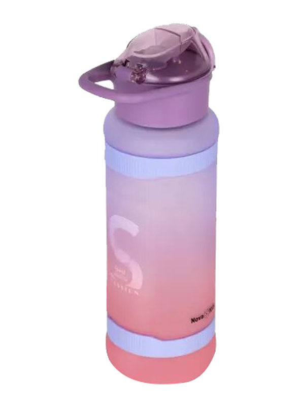 Nova Kids Water Bottle with Straw, 1000ml, Purple