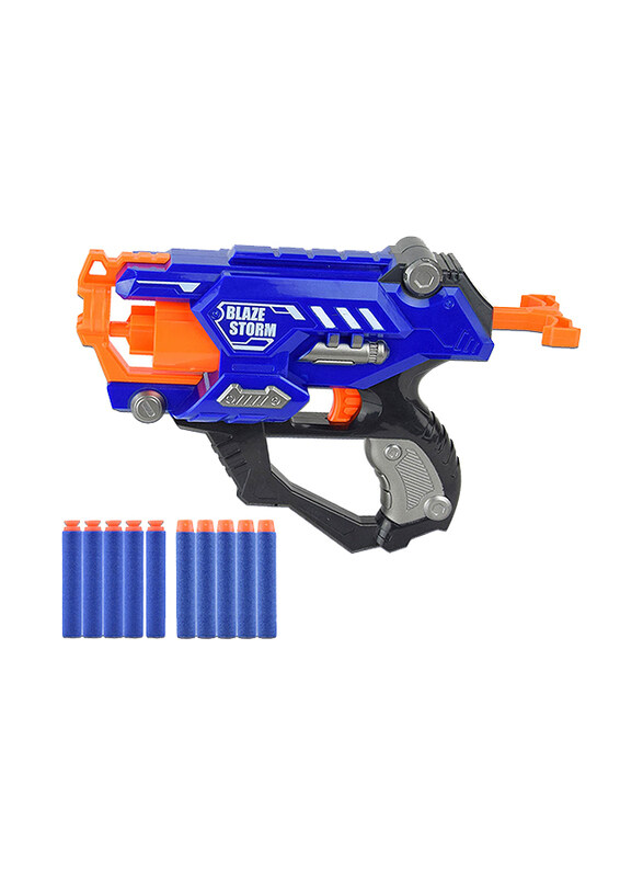 

Little Story Kids Manual Bullet Gun with 10 Soft Bullets, Ages 8+, Multicolour