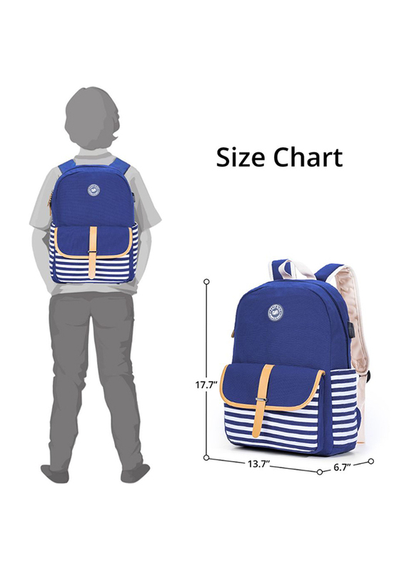 Eazy Kids Classic School Bag, Blue