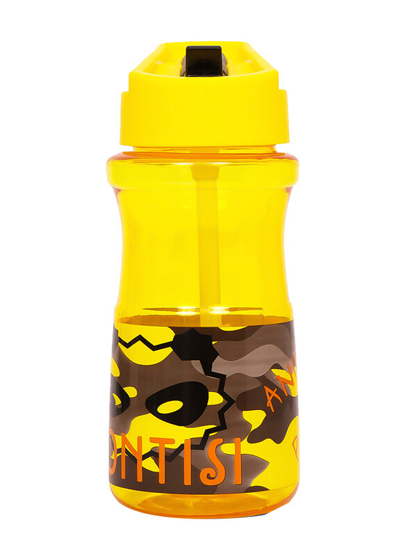 Eazy Kids Water Bottle With Straw, 500ml, Yellow