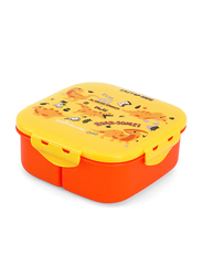 Eazy Kids Dino Square Bento Lunch Box, 1100ml, 3+ Years, Yellow