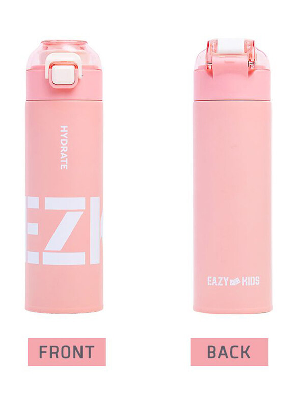 Eazy Kids Insulated Travel Water Bottle, 550ml, Pink