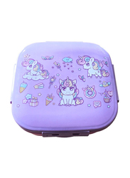 Nova Kids Square Bento Lunch Box, Unicorn Purple