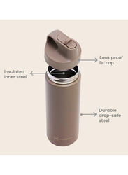 Hydrobrew 550ml Insulated Sports Water Bottle, Khaki