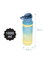 Nova Kids Water Bottle with Straw, 1000ml, Blue