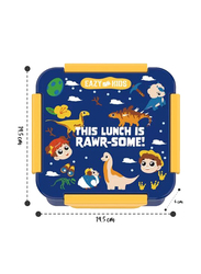 Eazy Kids Lunch Box, T-Rex, 3+ Years, 650ml, Blue