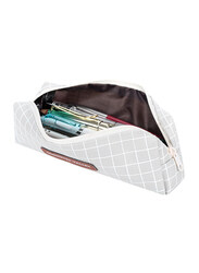 Eazy Kids Geometry Valley Plaid Pencil Pouch, 5+ Years, Grey