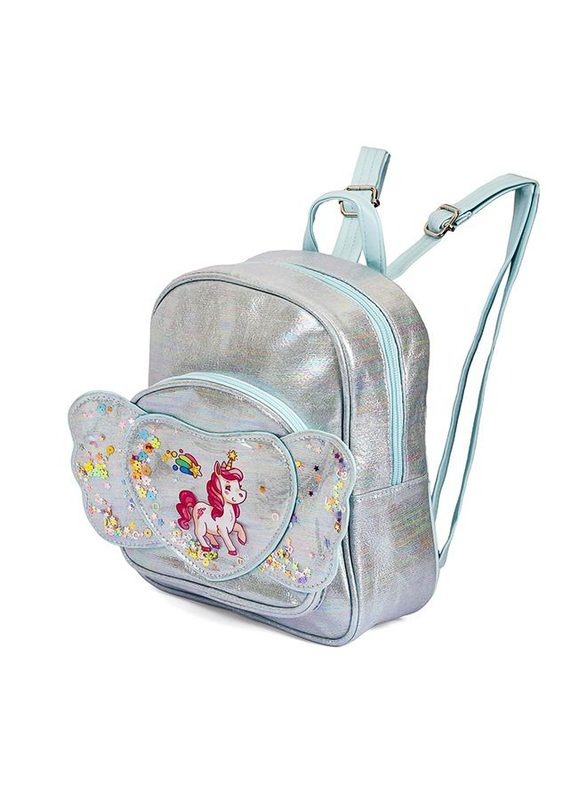 Eazy Kids Unicorn School Backpack, Silver