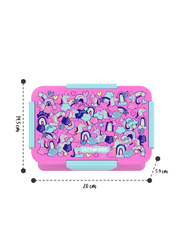 Eazy Kids Lunch Box, Unicorn, 3+ Years, 850ml, Pink