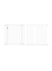Baby Safe Metal Safety LED Gate with 30 cm + 45 cm Extension, White