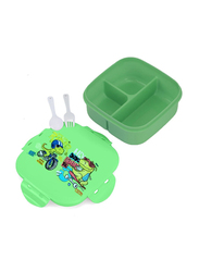 Nova Kids Square Bento Lunch Box, T-Rex Green