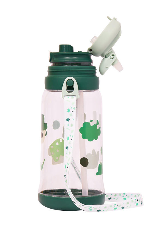 Eazy Kids Water Bottle With Straw, 600ml, Green