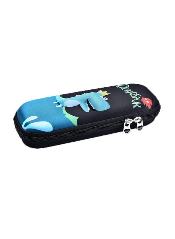 Eazy Kids Dinosaur 3D Dinosaur Pencil Case For Unisex, Blue