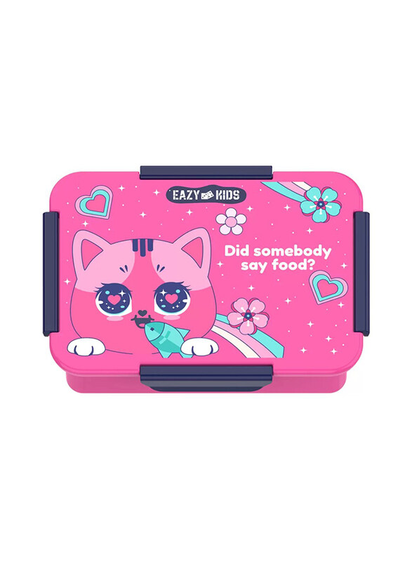 

Eazy Kids Lunch Box, Cat, 3+ Years, 850ml, Pink