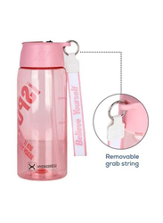 Hydrobrew Water Bottle with Grab String, 800ml, Pink