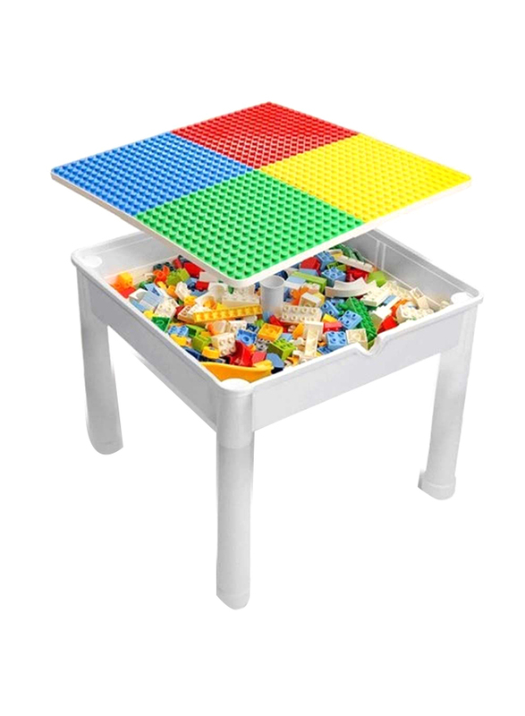 Little Story 4-In-1 X-Large Activity and Block Table with Blocks, Building Sets, 350 Pieces, Ages 3+