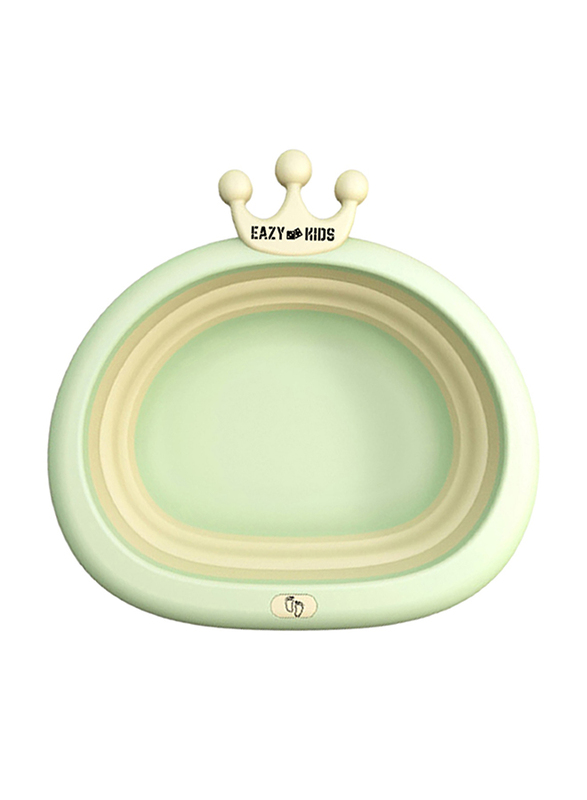 Eazy Kids Collapsible Royal Wash Basin for Baby, Green