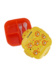 Eazy Kids Tiger Square Bento Lunch Box, 1100ml, 3+ Years, Yellow