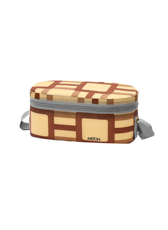 

Milton Corporate Lunch 3 Stainless Steel Lunch Box with Lunch Bag, Brown