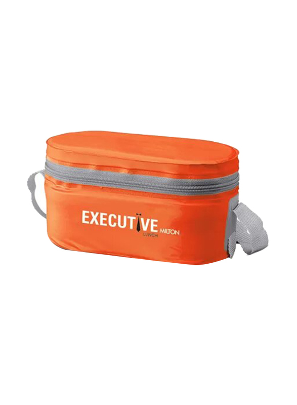 Milton Executive Insulated Lunch Box with Lunch Bag, Orange