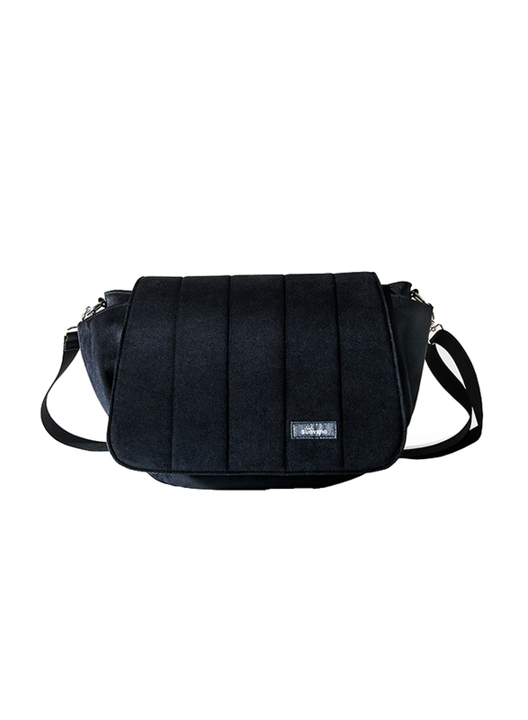 Sunveno Velvet Stroller Diaper Bag, Black