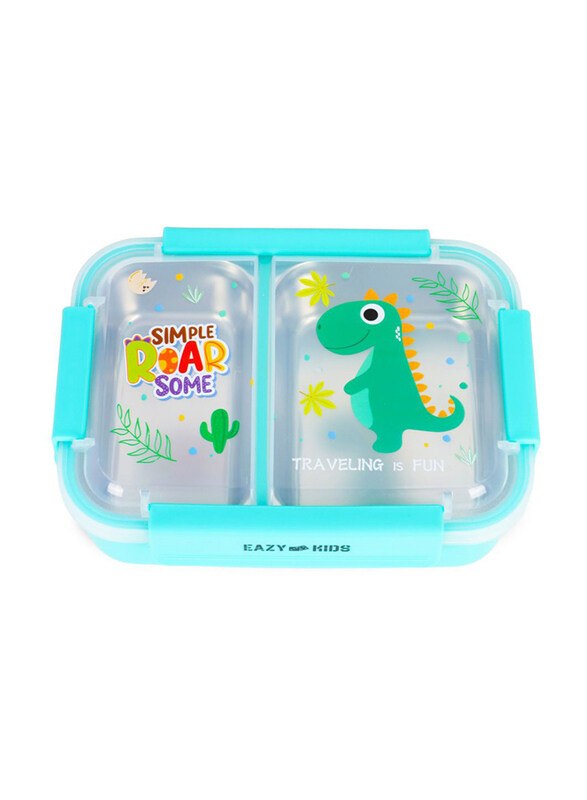 Eazy Kids Dinosaur Lunch Box, Green