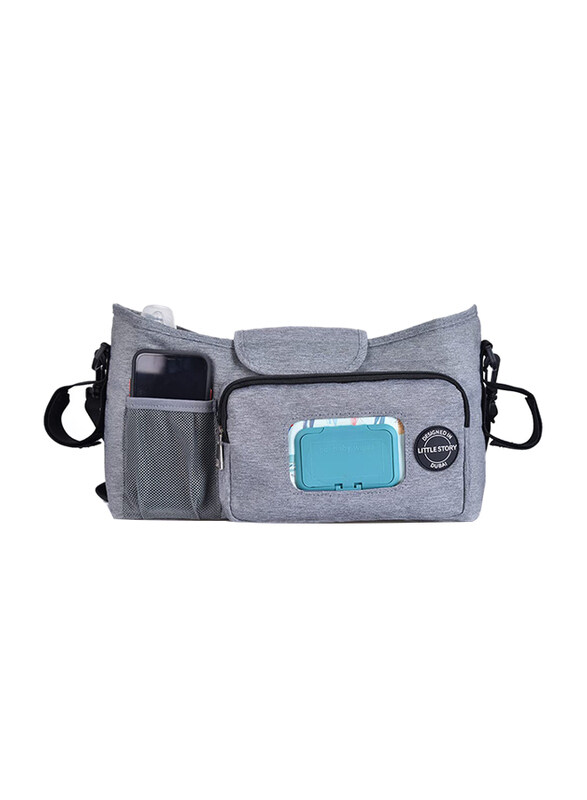 Little Story Stroller Diaper Organizer Bag, Grey