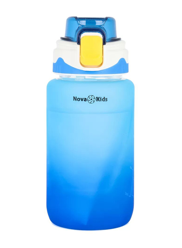 Nova Kids Water Bottle with Straw, 550ml, Blue