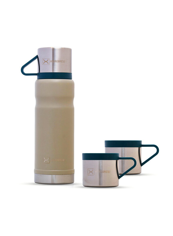 

Hydrobrew 650ml Insulated Vacuum Flask with 2 Cup, Ivory