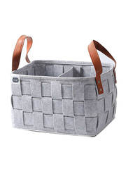 Little Story Multipurpose/Laundry Caddy Basket Felt, Grey