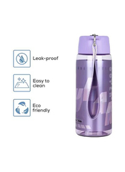 Nova Kids Water Bottle with Grab String, 750ml Purple