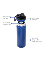 Eazy Kids Insulated Tracking Water Bottle, 800ml, Blue