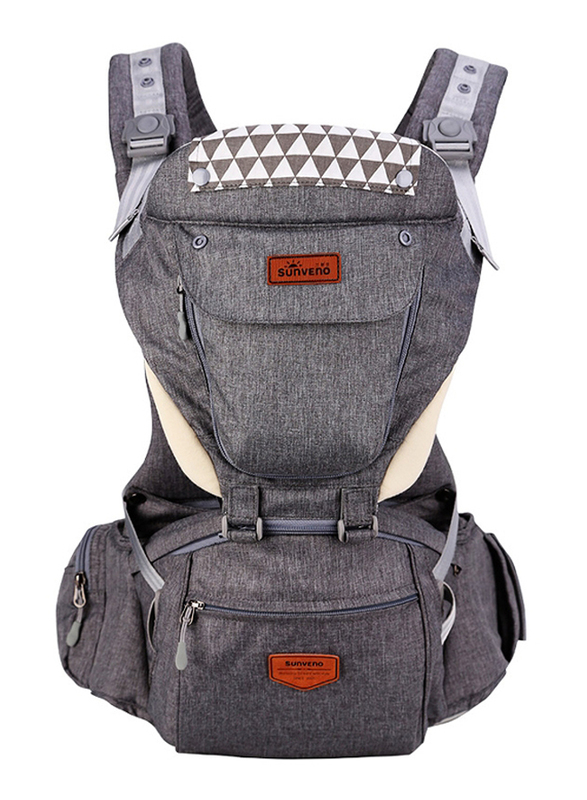 Sunveno Kangaroo Style Ergonomic Baby Carrier, Grey
