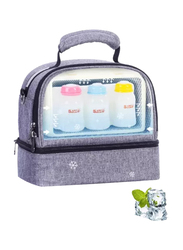 Sunveno Insulated Bottle & Lunch Bag for Kids Unisex, Grey