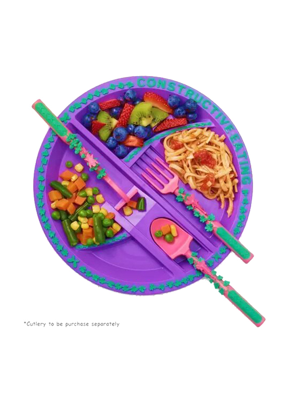 Eazy Kids Eating Plate, Garden Purple