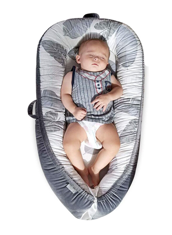 

Little Story Feather Soft Breathable Fiberfill New-born Lounger Bed, Grey