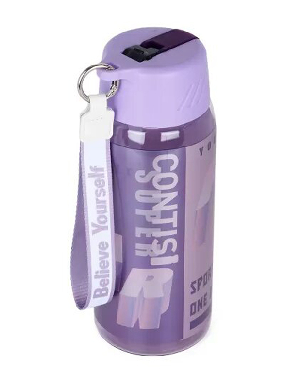 Nova Kids Water Bottle with Grab String, 750ml Purple