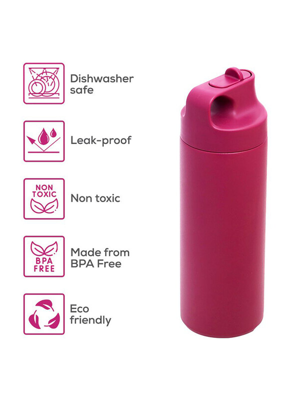 Eazy Kids Insulated Sports Water Bottle, 550ml, Pink