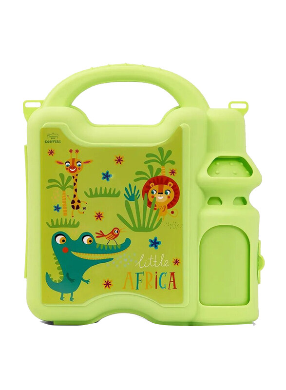 

Eazy Kids Lunch Box with Bottle, 3+ Years, 450ml, Green